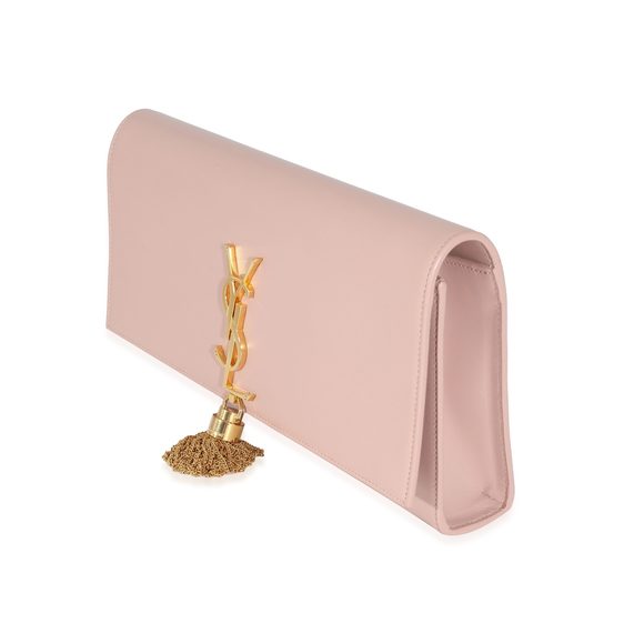 Saint Laurent Pink Smooth Calfskin Cassandre Tassel Clutch - Picture 2 of 5